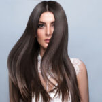 portrait smooth wavy hair